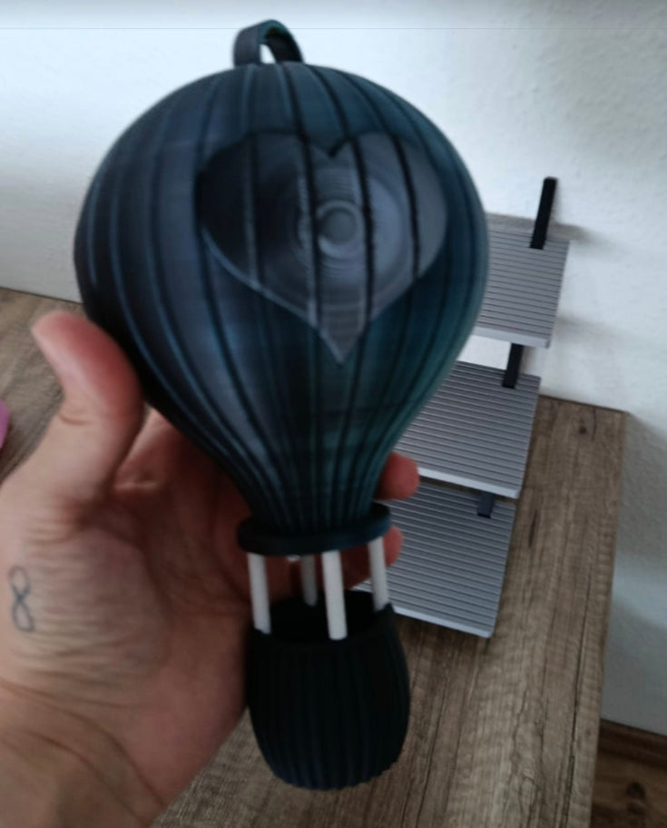 Heißluftballon mit Herz – Dekoration aus dem 3D-Drucker