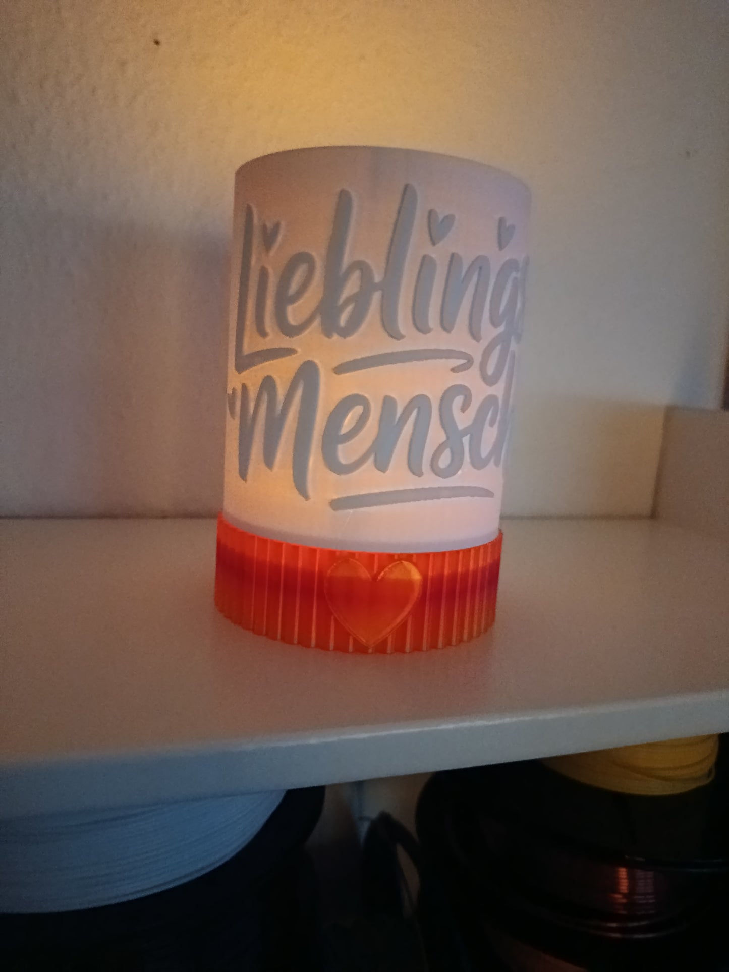 💙 Lieblingsmensch Windlicht – Personalisiertes 3D-Druck Geschenk