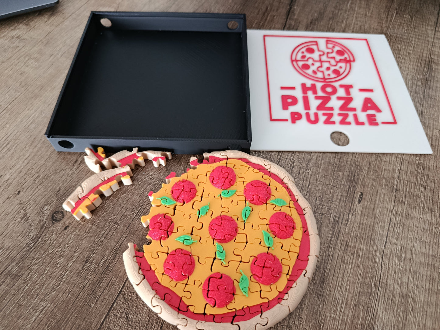 Pizza Puzzle mit 60 Teilen inkl. Pizza-Box