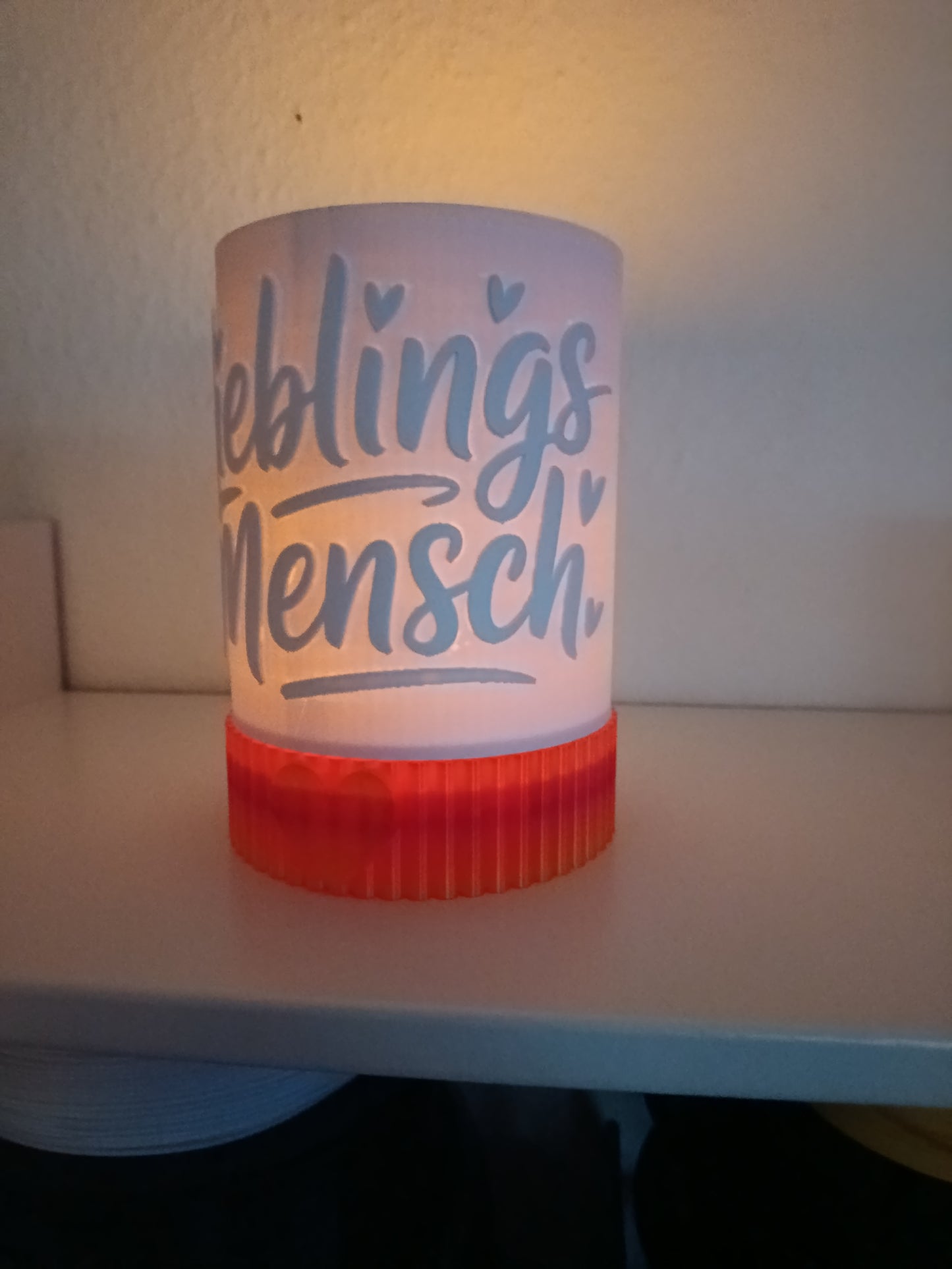 💙 Lieblingsmensch Windlicht – Personalisiertes 3D-Druck Geschenk