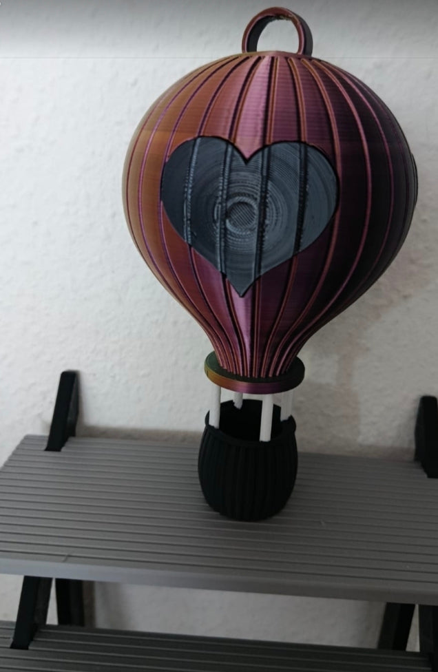 Heißluftballon mit Herz – Dekoration aus dem 3D-Drucker