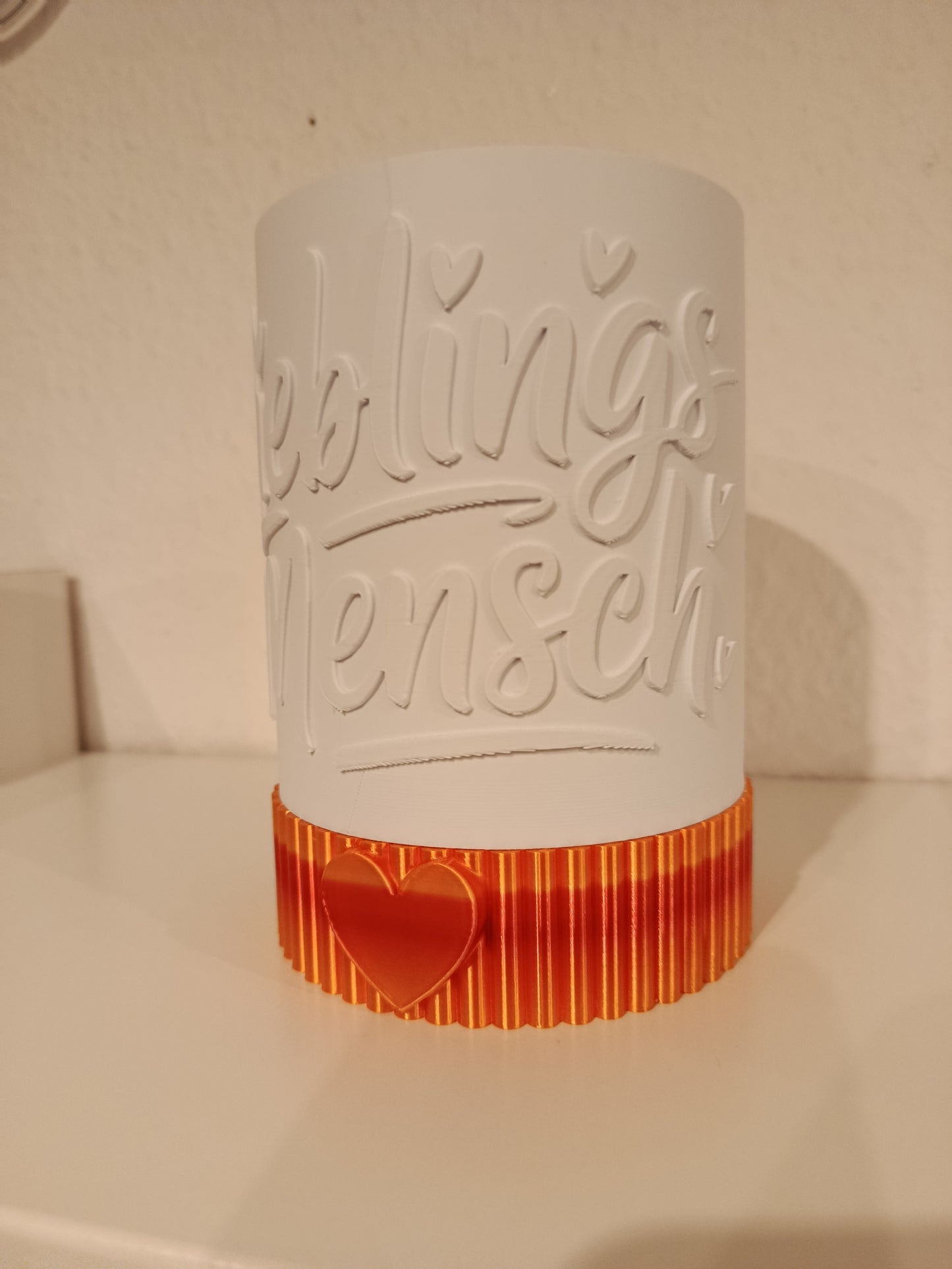 💙 Lieblingsmensch Windlicht – Personalisiertes 3D-Druck Geschenk