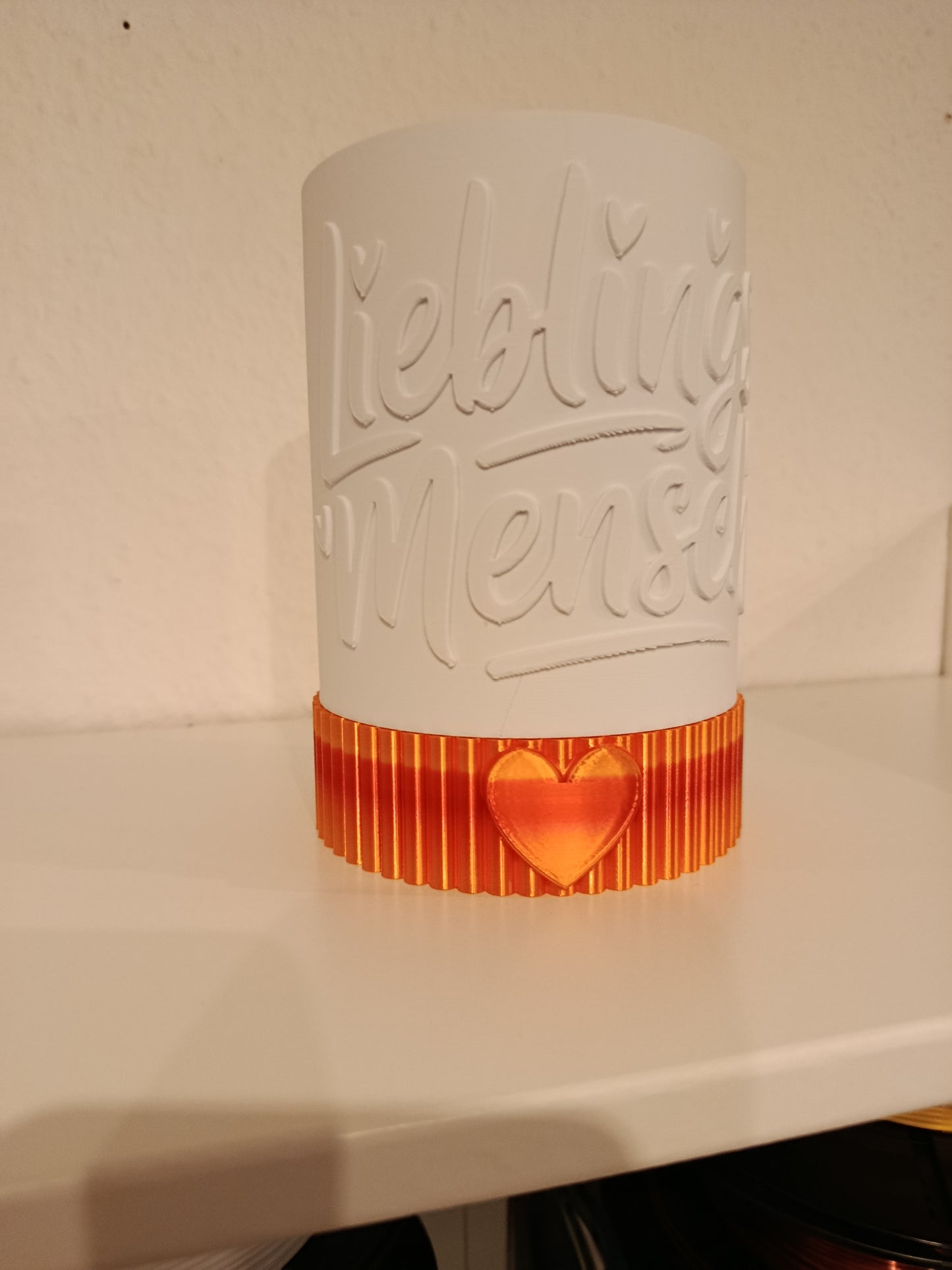 💙 Lieblingsmensch Windlicht – Personalisiertes 3D-Druck Geschenk